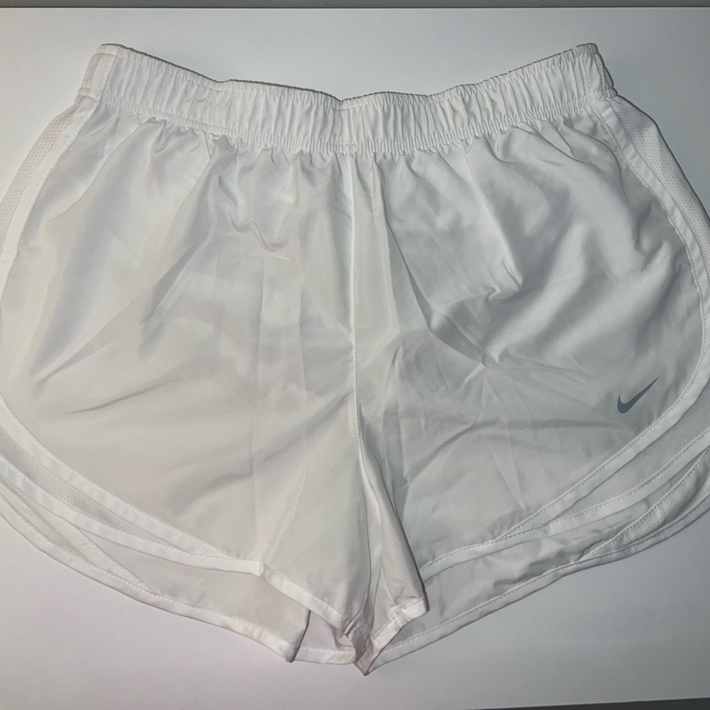 White Nike Women's Tempo Running Shorts